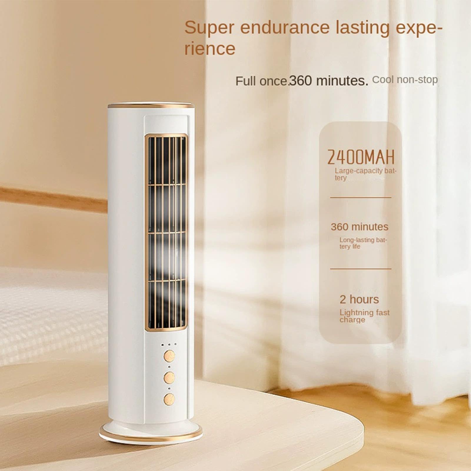 Ventilatore A Torre Da Tavolo dispositivo soffiante ad aria senza pale | Ventilatore A Torre Portatile Per Casa, Camera Da , Cucina, Appartamento, Ufficio, Dormitorio