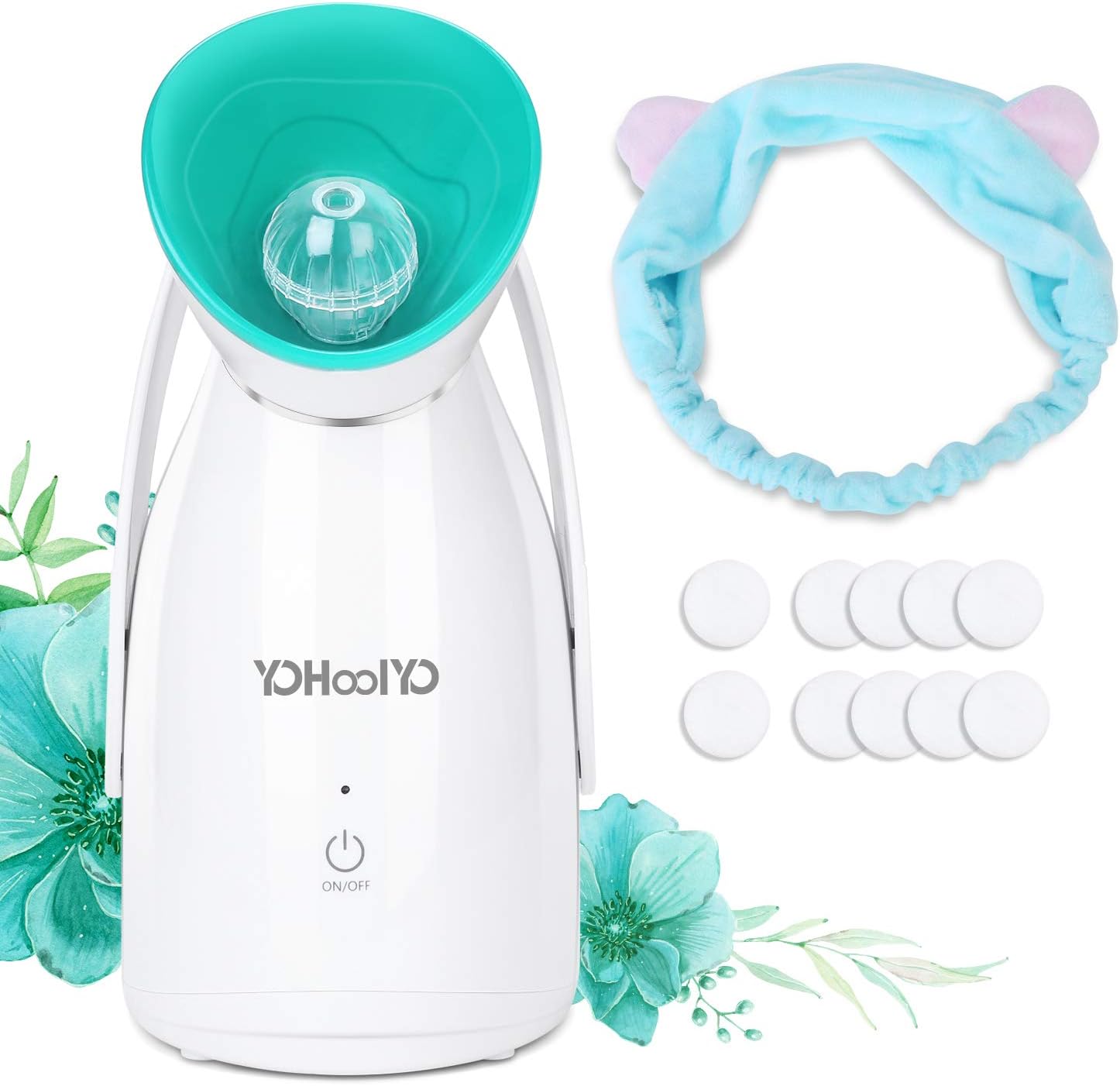 YOHOOLYO Facial Steamer Facial Sauna Nano Ionic Hot Mist with Essential Oil Box for Face Home Spa Moisturizing Opening Pores and Skin care