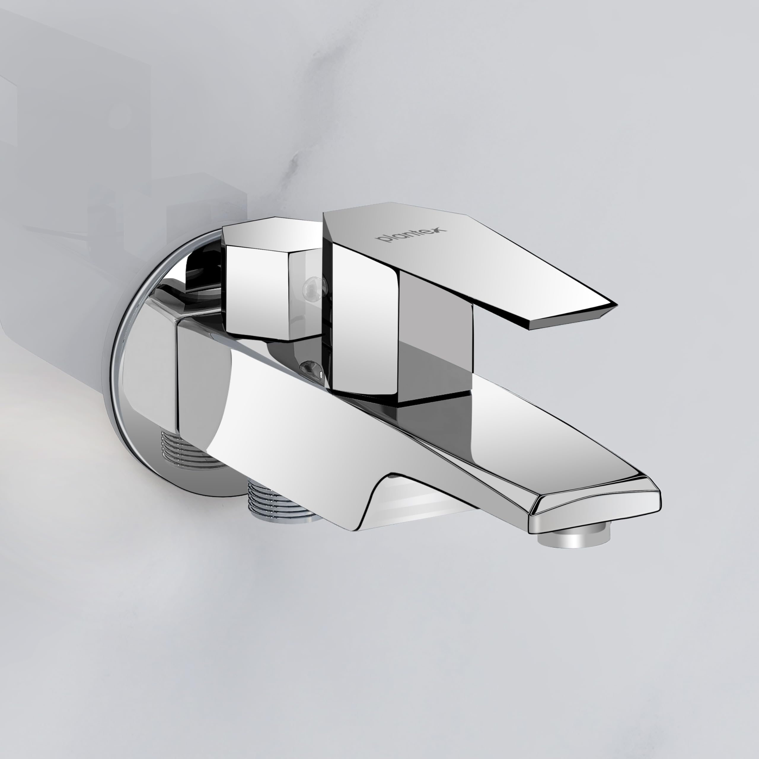 Plantex Pure Brass 2 in 1 Tap for Washing Machine with Water Saving Aerator/2-Way Bib Cock for Bathroom with Wall Flange & Teflon Tape (Celesiya-1245)