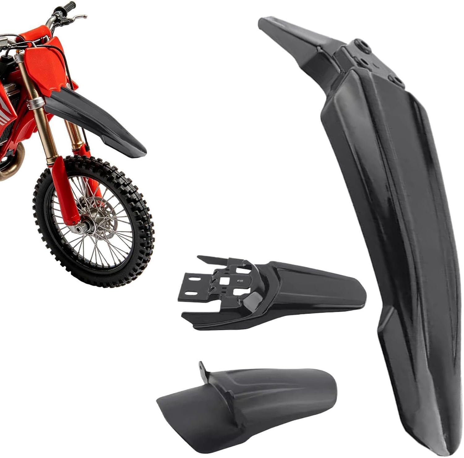 Motorcycle Mudguard - Shock Absorbing Easy Installation | Motorcycle Front Mud Guard - for Road Commuting Touring All-Weather Riding Adventures Professional Shops Home Mechanics