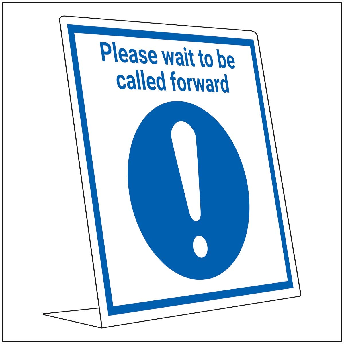 Vsafety Multi Covid Retail Desk Sign - Please Wait To Be Called - 150Mm X 200Mm - 2Mm Rigid Plastic