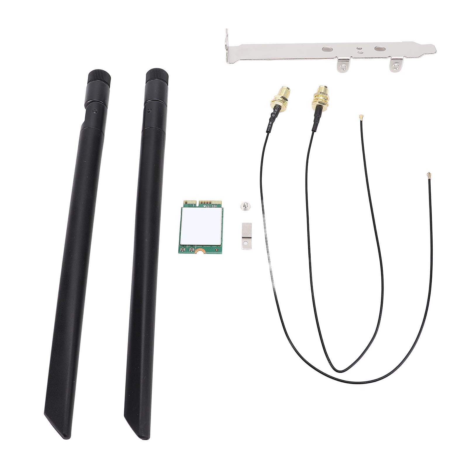 Ax201NGW Tarjeta Inalámbrica M.2 Módulo de Computadora Portátil WiFi con Bluetooth 5.0,3000Mbps 2.4GHz y 5 GHz Double WiFi 6 Adaptador de (Antenas construidas) (Antenas externas) (Soporte de Antenas