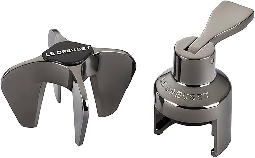 Le Creuset Juego de vino espumoso (sellador de corona de champán y estrella de champán), nĂquel negro Le Creuset Juego de vino espumoso (sellador de corona de champán y estrella de champán), nĂquel negro
