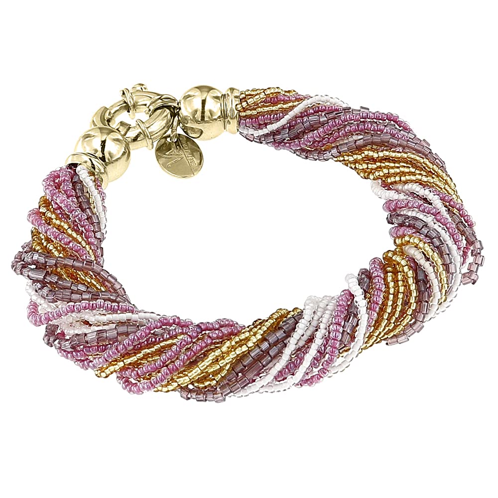 Venetiaurum - Bracciale Multifili per Donna In Vetro e Argento 925 anallergico - Gioiello Made In Italy Certificato