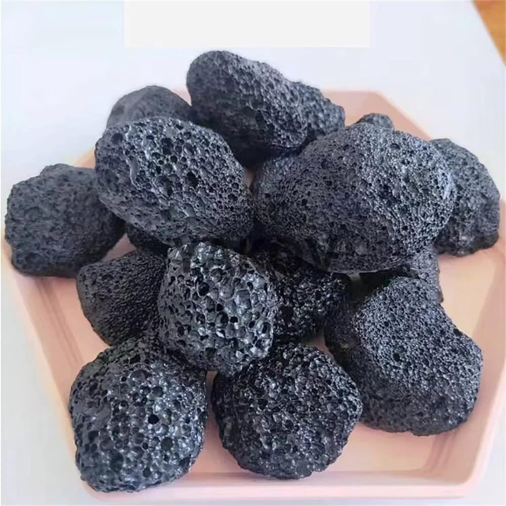 AARTERZZA 3-6cm 500g 1bag Porous Black Volcanic Stone Lava Rock raw for Aquarium Decoration
