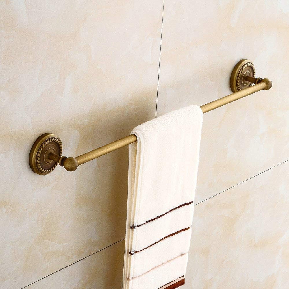 Barra portasciugamani da parete vintage con dettagli intrecciati in oro spazzolato, perfetto per asciugamani da bagno, accappatoi e asciugamani da cucina (40 cm)