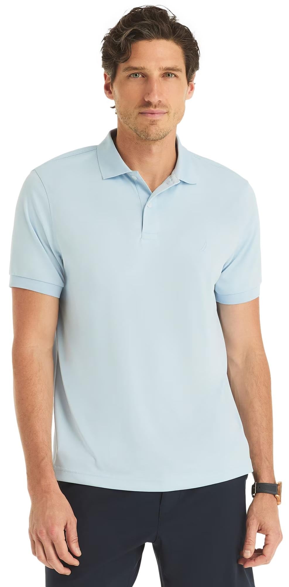 Men's Classic Fit Short Sleeve Solid Soft Cotton Polo Shirt