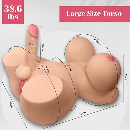 Miniatura 7 de Muñeca sexual transexual realista (11.5 libras) con consolador realista de 7 pulgadas  Muñeca sexual BBW de tamaño mini para adultos, ideal para
