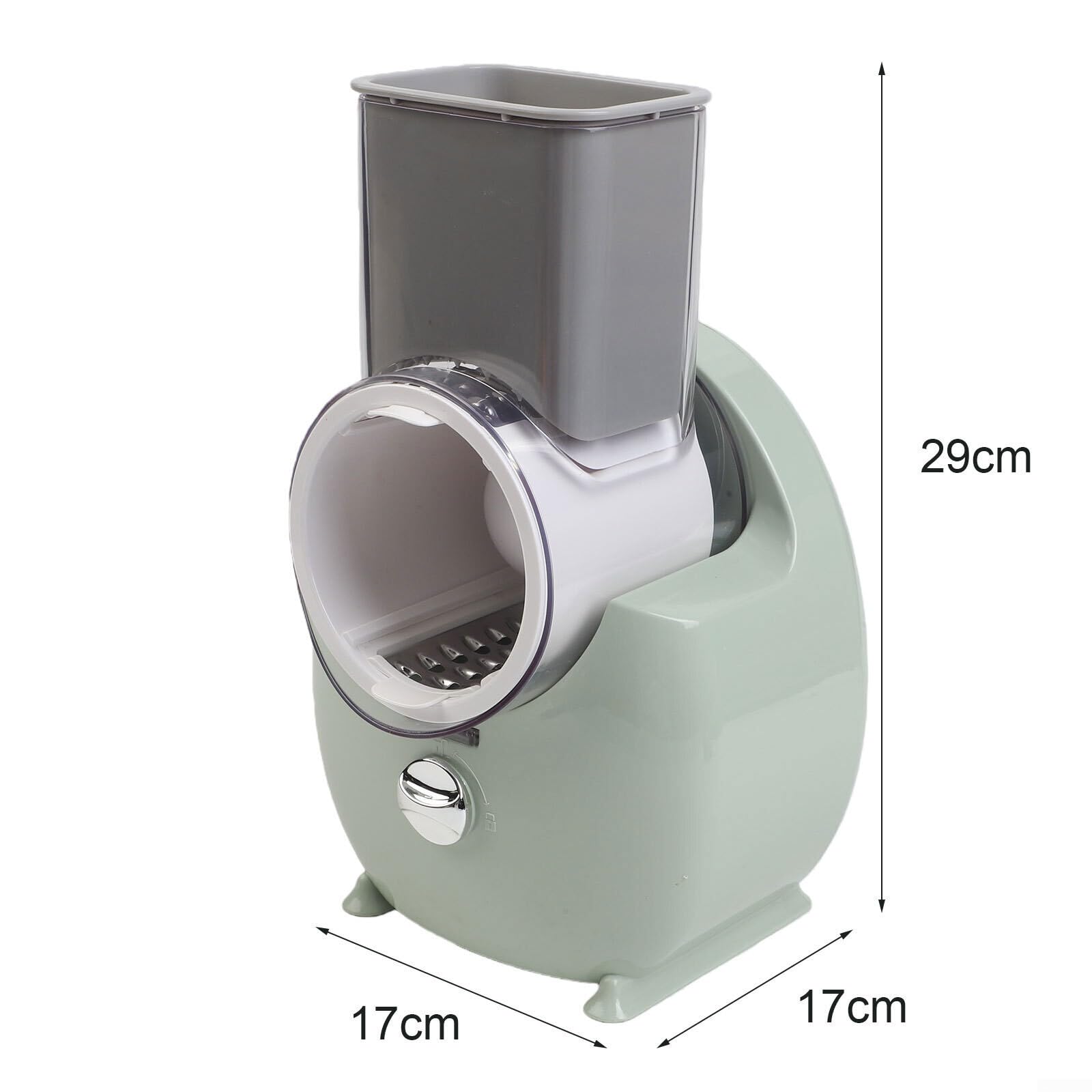 Affettatrice elettrica rotante 3 in 1 con tritatutto automatico e grattugia triturata, strumento da cucina compatto con un solo pulsante per affettare e grattugiare frutta, verdura e formaggio senza