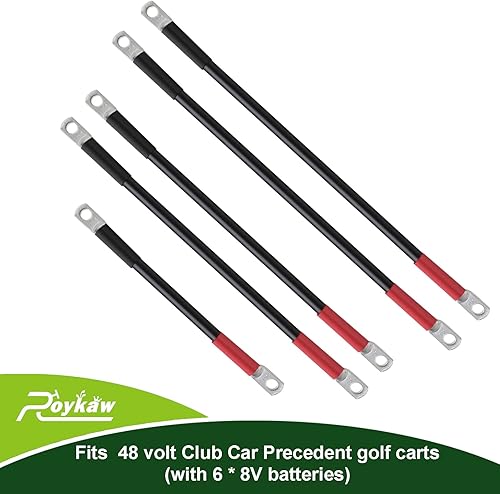 Miniatura 7 de Roykaw Cables de batería para carrito de golf para modelos Club Car Precedent 2008 en adelante de 48 voltios, terminales de cable de cobre puro