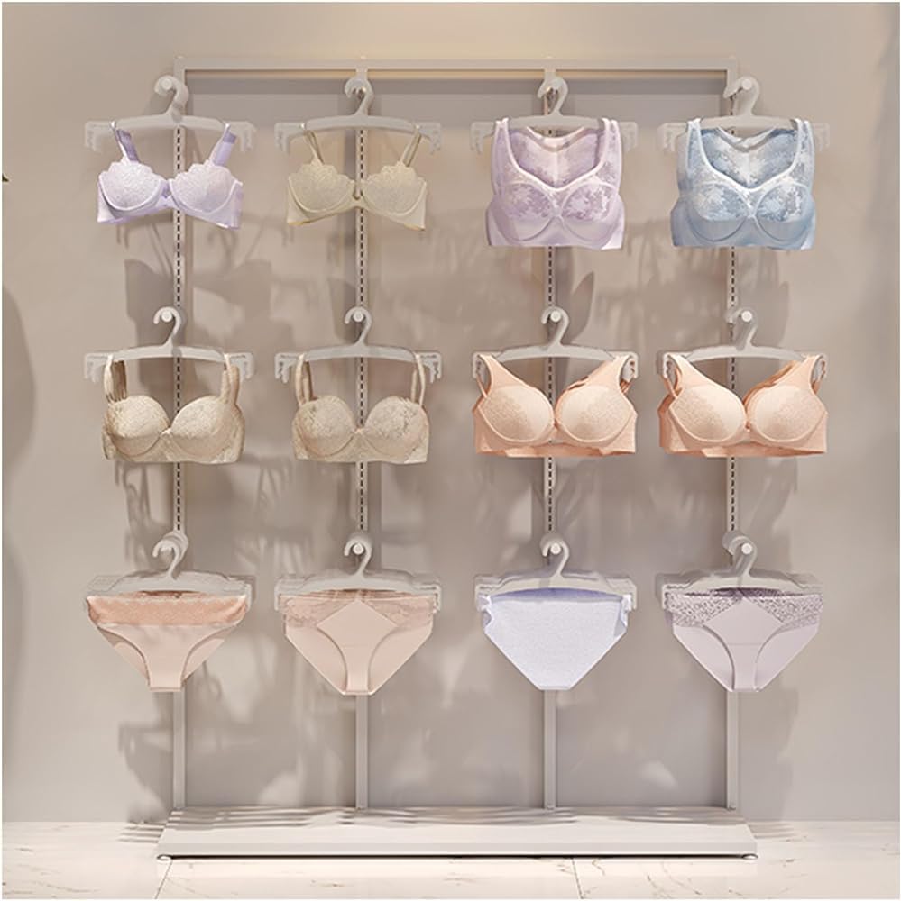HTTGDGDH Underwear Organizer Rack Handbag Holder For Clothing Store Garment Rack, Boutique Retail Lingerie Display Stand, Multifunctional Shelves
