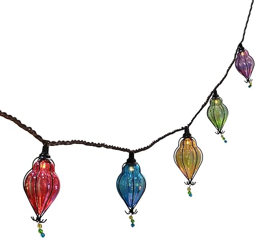 Miniatura 9 de Vigdur Cadena de luces multicolor para exteriores con 10 focos, impermeable, conectable, luz para interior y exterior, patio, para fiesta, boda