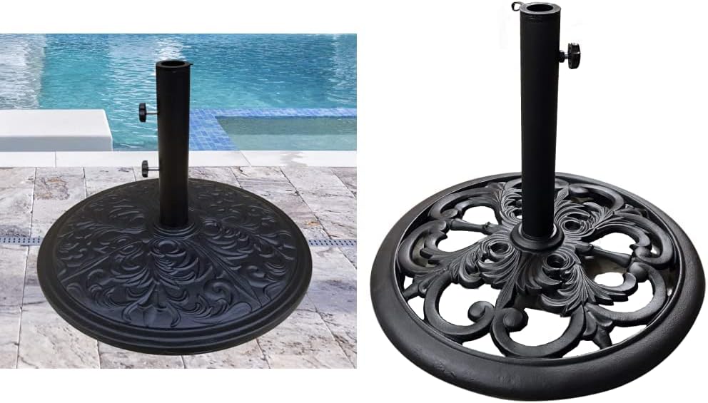 Tropishade Umbrella Base Cast Iron with Black Powder