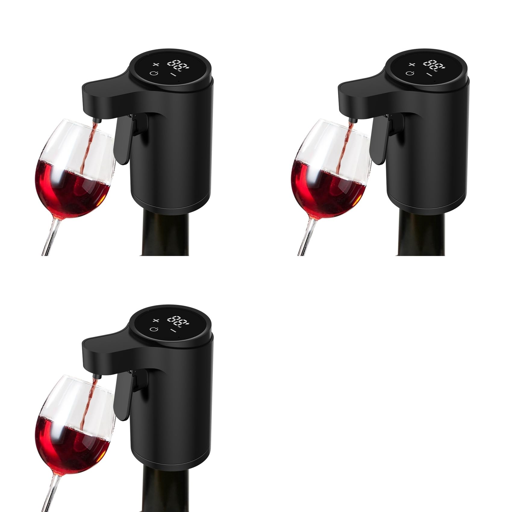 ISTOVO 3X Elektryczny Dozownik do Butelek z Pompką, Bezdotykowy, Automatyczny Nalewak do Napojów, do Whisky, Napojów Alkoholowych i Innych, Ładowany Przez USB A
