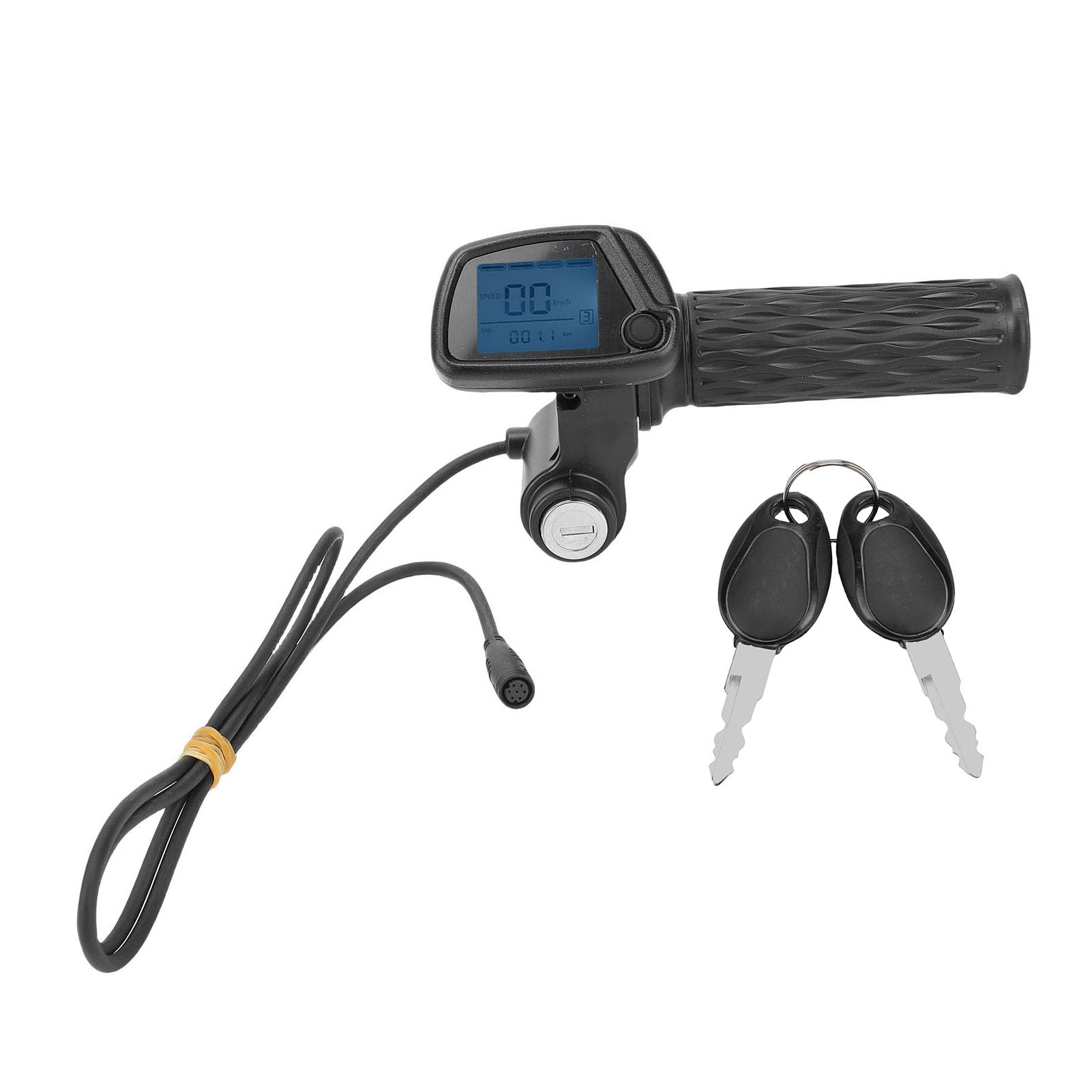 Akozon Gashebel mit Integriertem Display, LCD-Ersatzdrehgas für Elektro-Dirtbike Tuttio Soleil 01 Kugoo Wish 01
