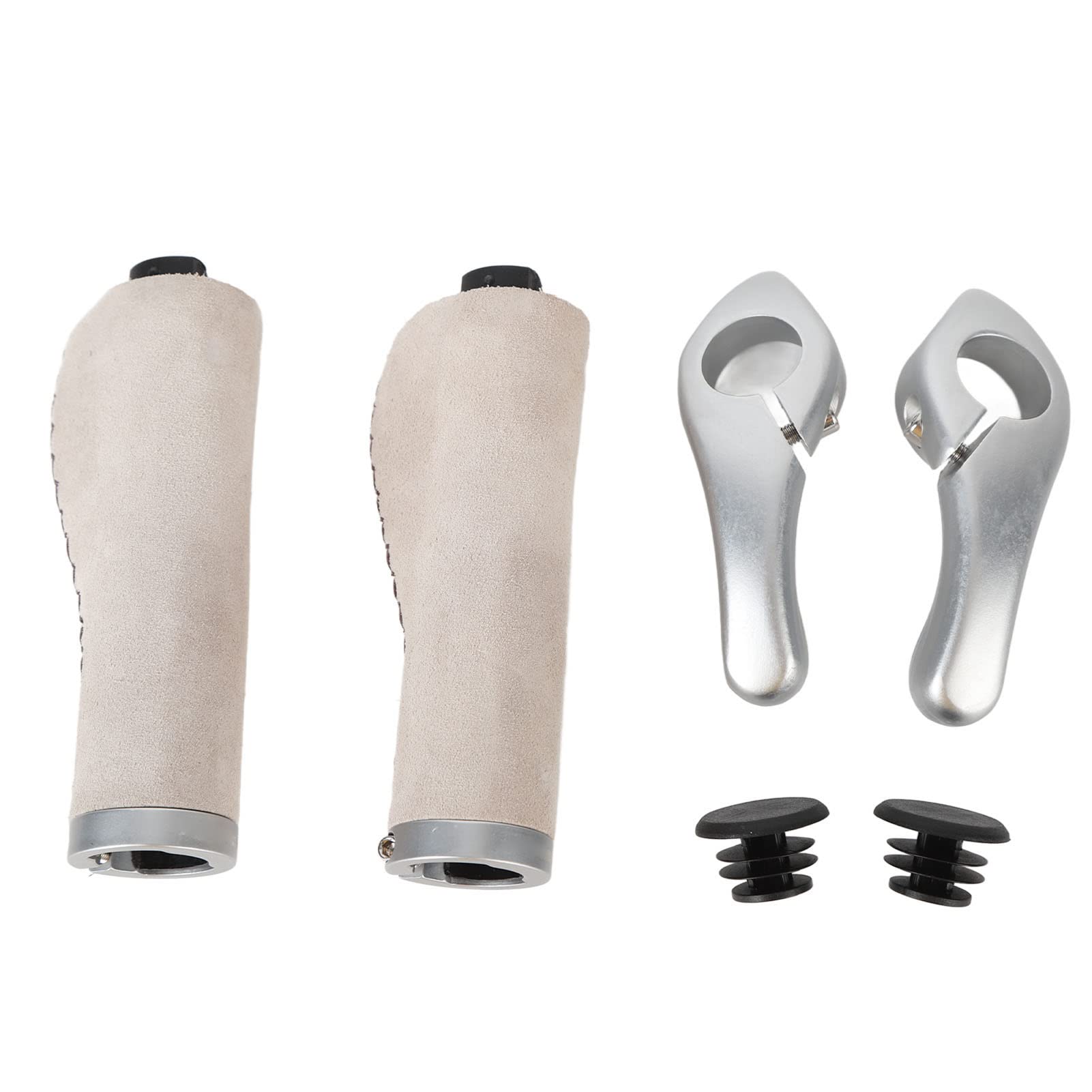 Chwyty rowerowe Ergonomiczne, antypoślizgowe chwyty do rowerów górskich z aluminiowym pierścieniem zabezpieczającym Końcówki drążków do kierownic 22 mm Rowery górskie Rowery