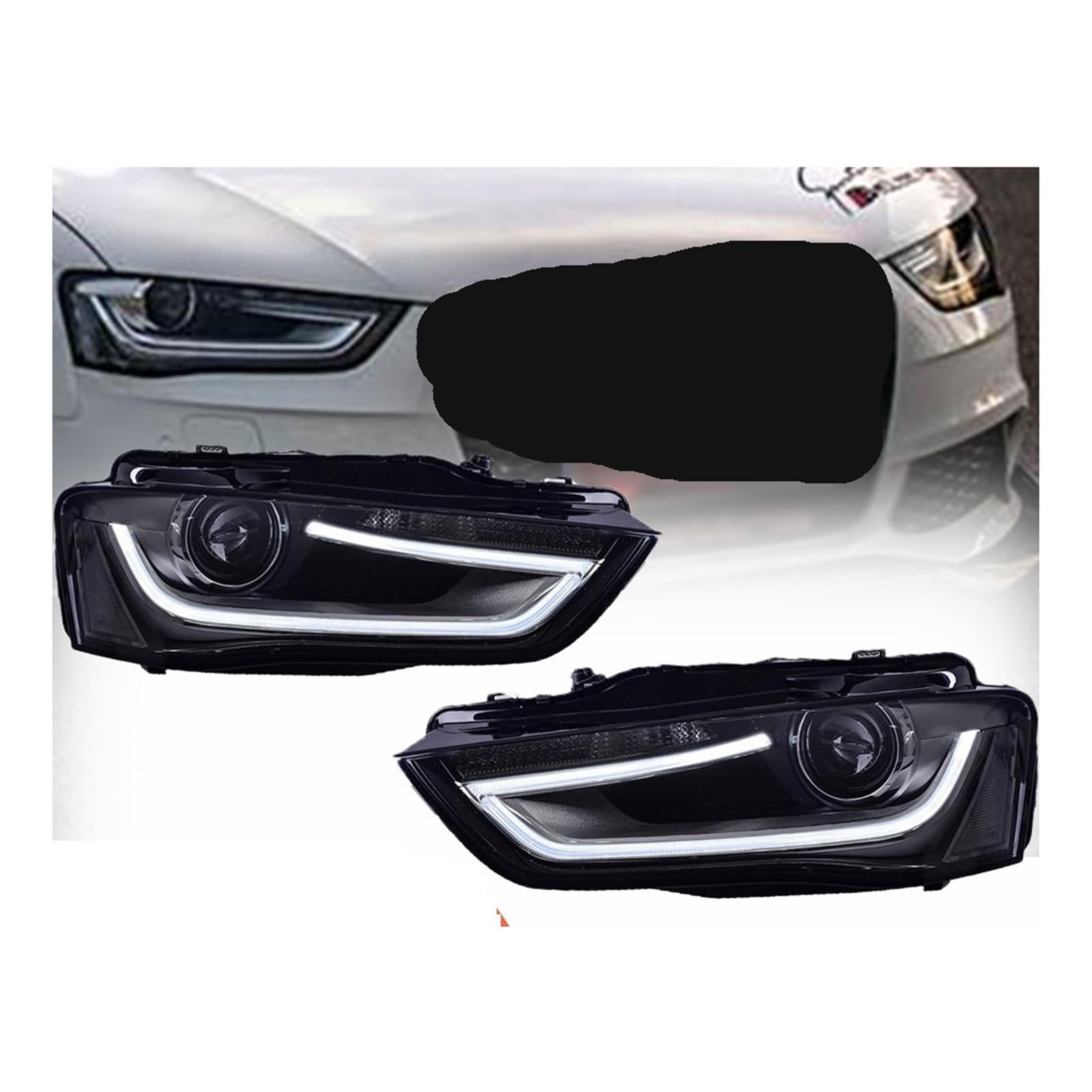 Fari Anteriori per Audi A4 2013-2016 A4L S4 B8, aggiornamento fari ad Alta configurazione, Plug And Play.