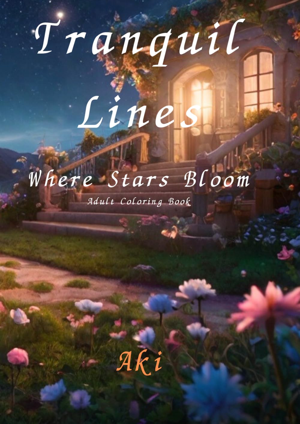 Tranquil Lines: Where Stars Bloom:Adult Coloring Book