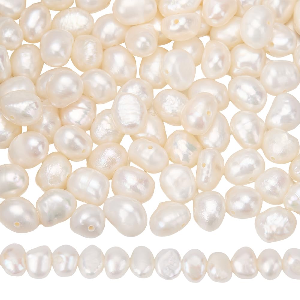 Perles de culture d'eau douce SUNNYCLUE de 5mm pour création de bijoux DIY
