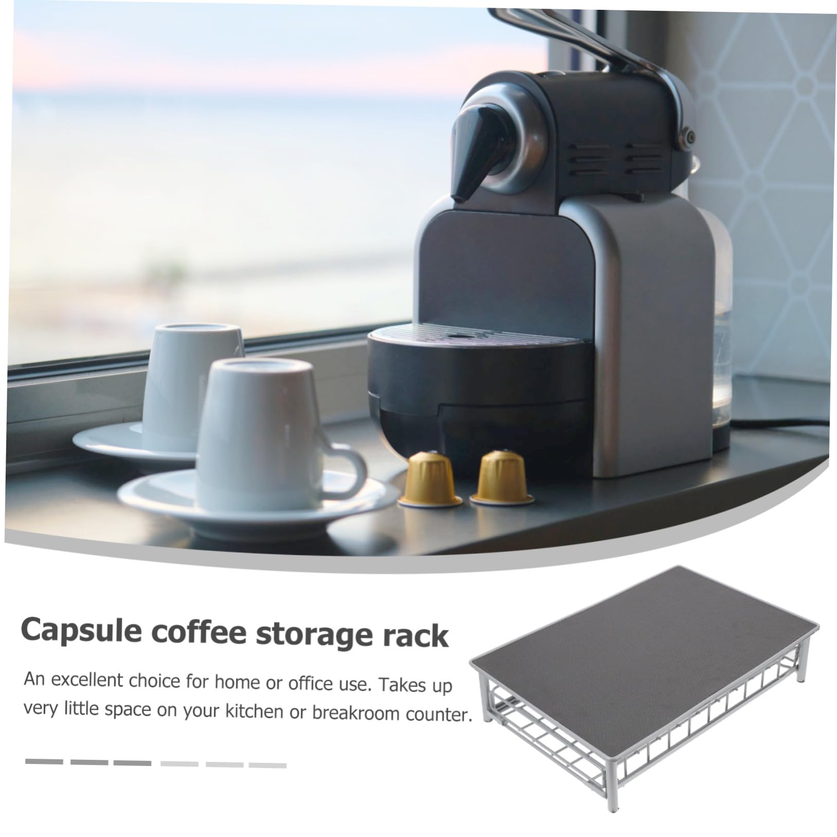 IMIKEYA Kaffeekapselhalter Schubladen Design aus Eisen mit Großer Kapazität für 60 Kapseln Tragbarer und Eleganter Organizer für Zuhause Büro oder Café