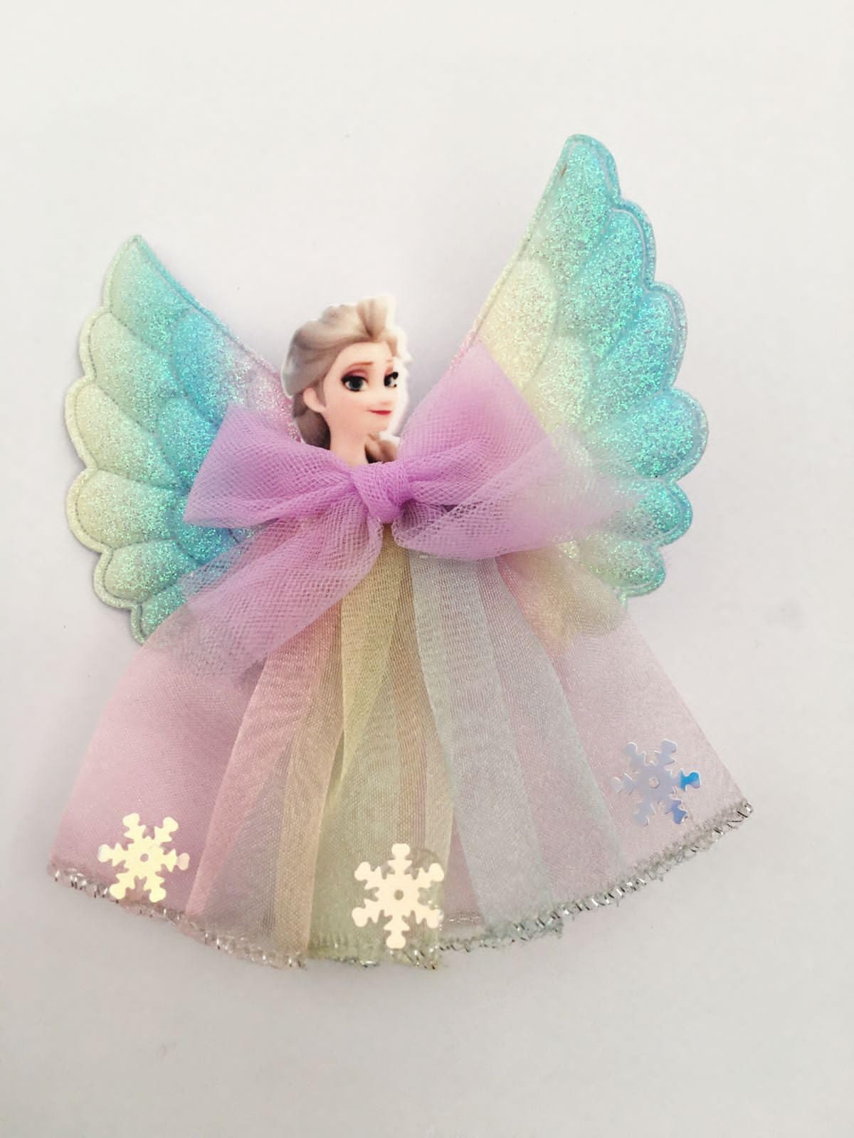 hair pins for kids and girls random color wings frozen princess elsa hair clips with small purple color bow(pack of 1) center clips back clips side pins for children (B0CV4YSCF6) Amazon Price History, Amazon Price Tracker