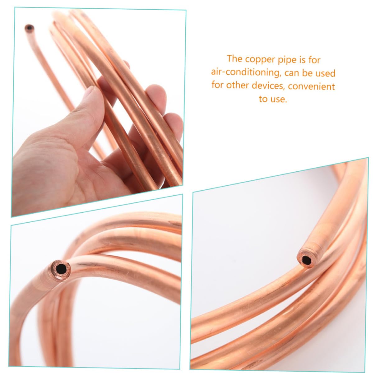 MUCKLILY 2pcs Copper Tubing for Refrigeration Ac Freezer Coiled Tube High Temp Soft Refrigerator Tube