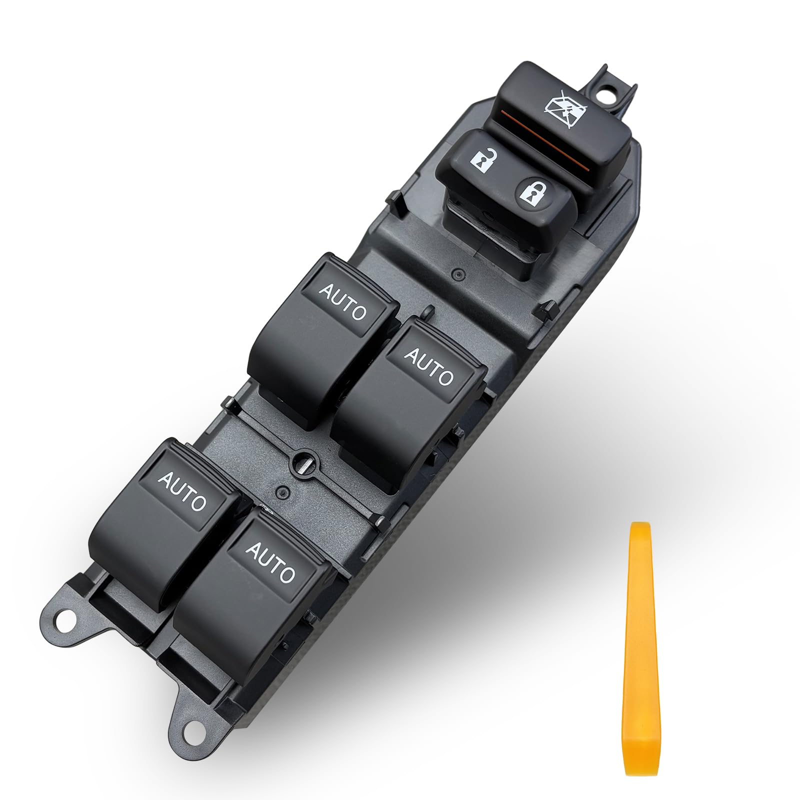 Blue LED 4-Door Auto Power Window Switch with Backlit Buttons for 2007-2021 Toyota Tundra & Sequoia | Plug & Play Direct Replacement (OE 84820-0C030)