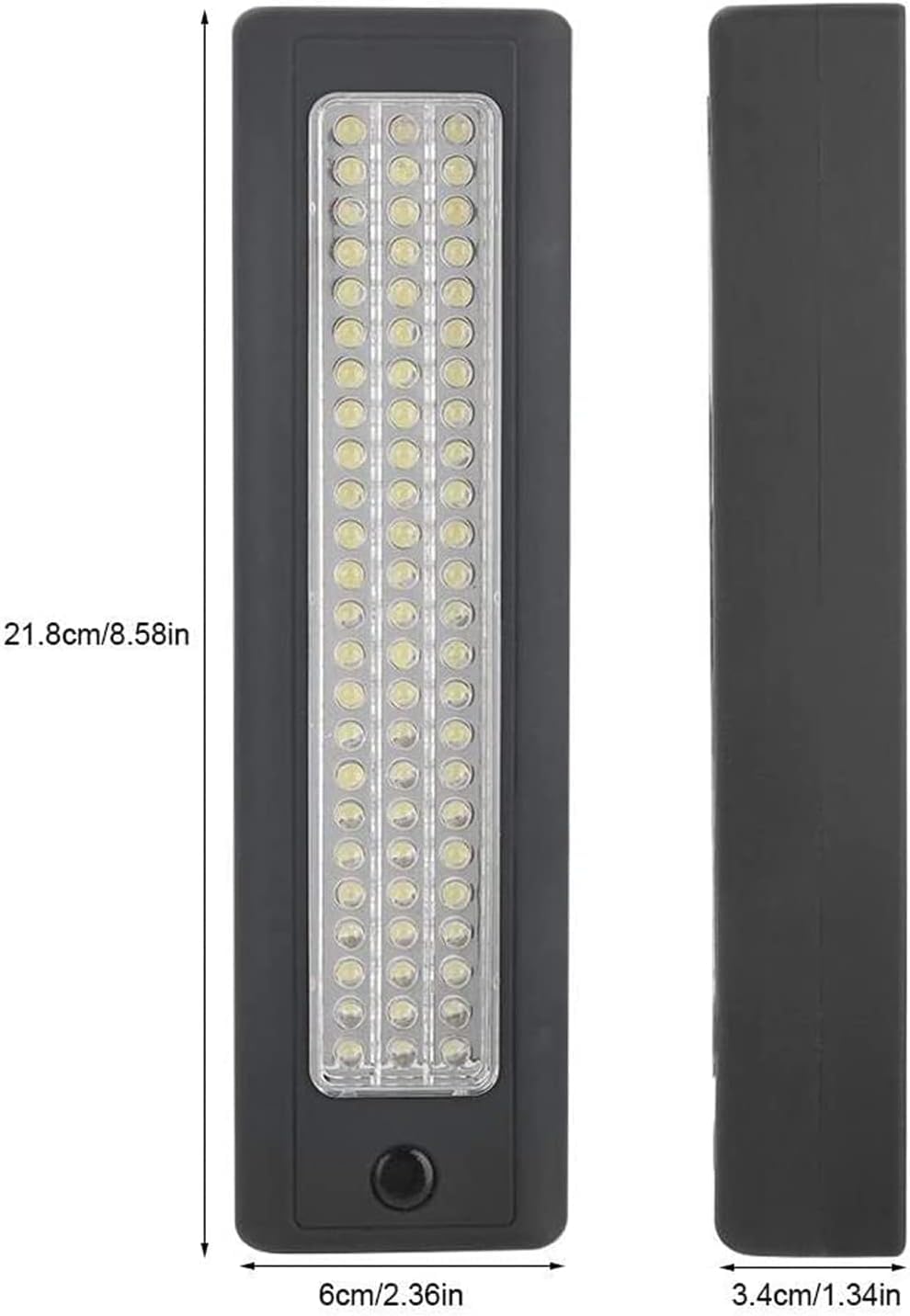 Lampe de travail LED, portable, à piles, lampe de poche d'inspection avec crochet et aimant pour éclairage de secours, réparation, atelier, garage, camping (2 pièce)