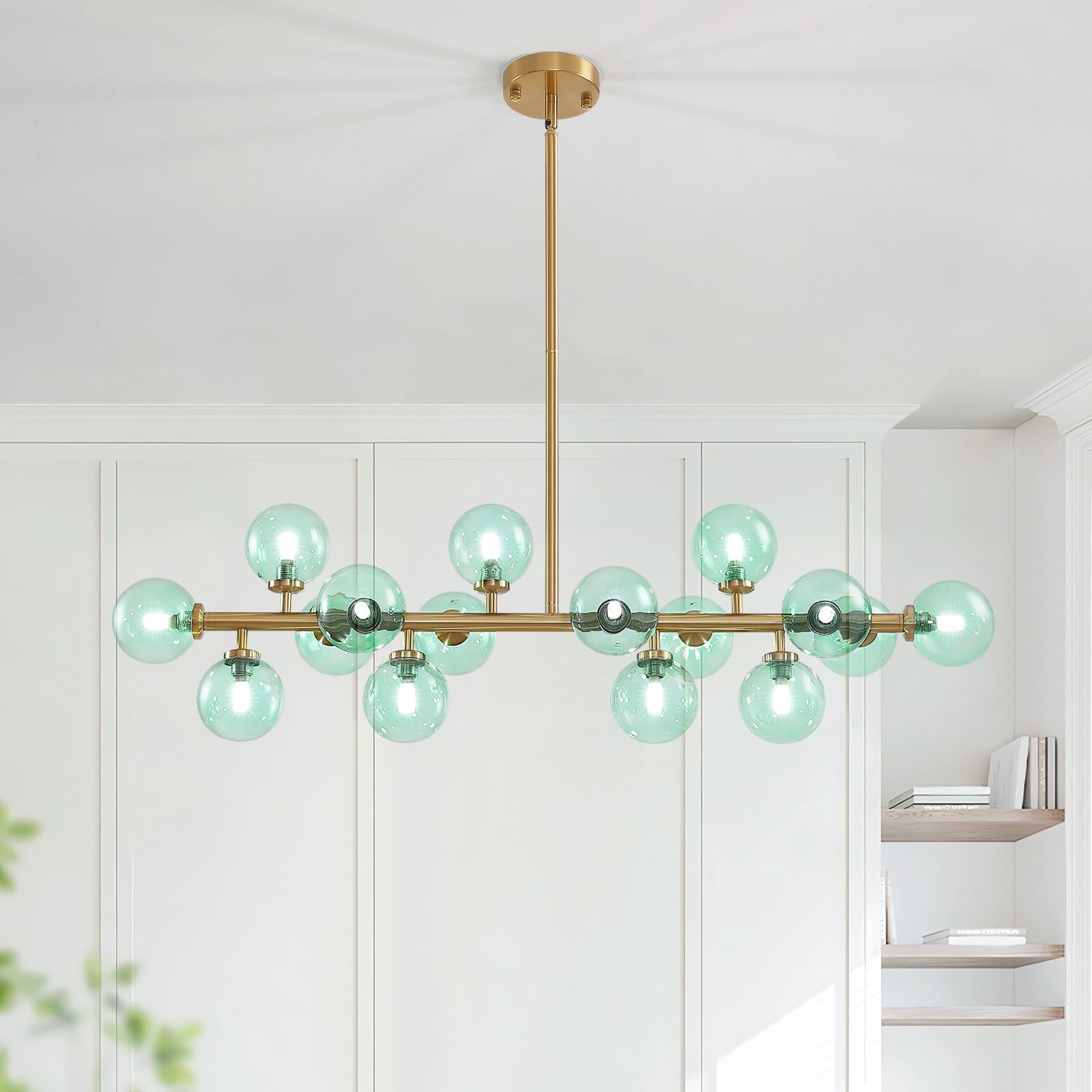 CROSSIO Mid Century Modern Gold Chandelier