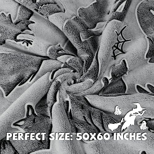 Rexeo YG-0519 Throw Blanket Kids Soft Fleece Blankets Black Cat Halloween Throw Blanket 50 Inch×60 Inch thumb #4
