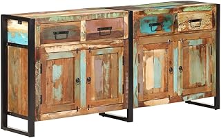 vidaXL Solid Reclaimed Wood Sideboard - A Sturdy and Spacious Storage So...