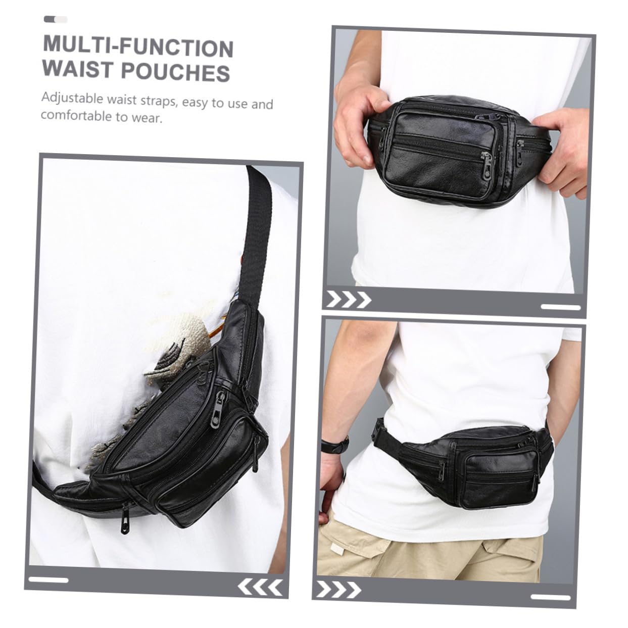 BESPORTBLE De Ceinture En Cuir De Vache Pour Hommes 5 Pièces Pour Téléphone Portable Course À Pied