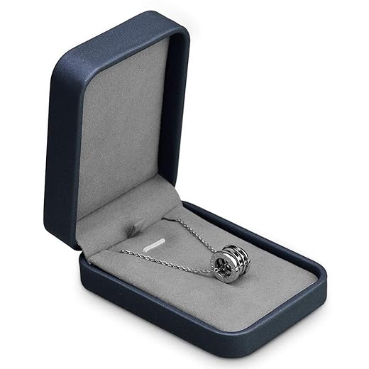 Woodten Premium Leather Necklace Gift Box Vintage Necklace/Pendant Storage Box Microfiber Interior Women Jewelry Pendant Packaging Box