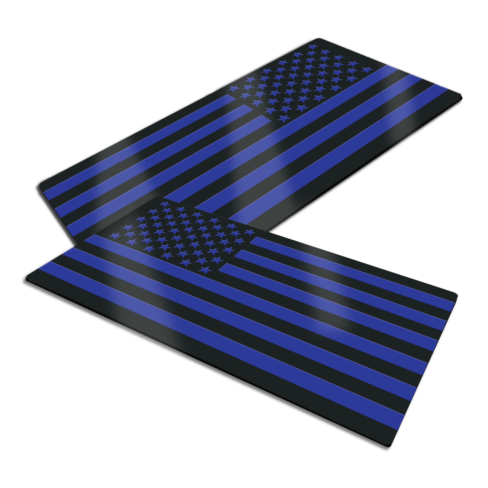 2 PCS 3D Embossed Metal American Flag Emblem Decal Sticker 5 x 3 Acrylic Cutout American Car Military