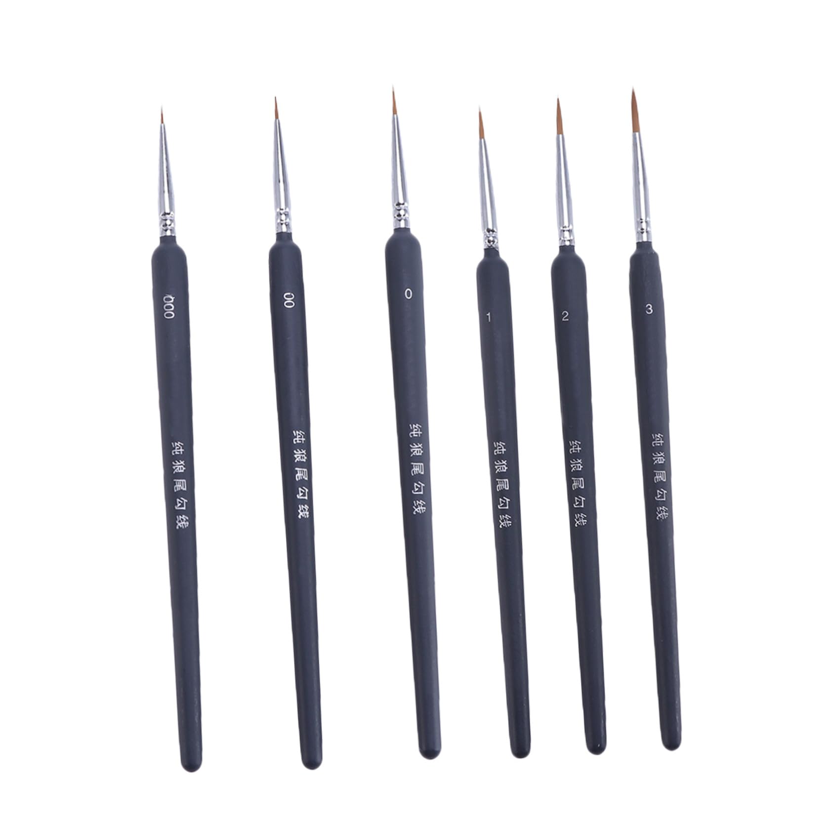 Hemobllo Set de 6 Pinceles de Acuarela Profesional de Pelo de Comadreja, Pinceles para Pintura al Óleo y Acuarela Mango de Plástico, Ideales para Estudiantes y Profesionales