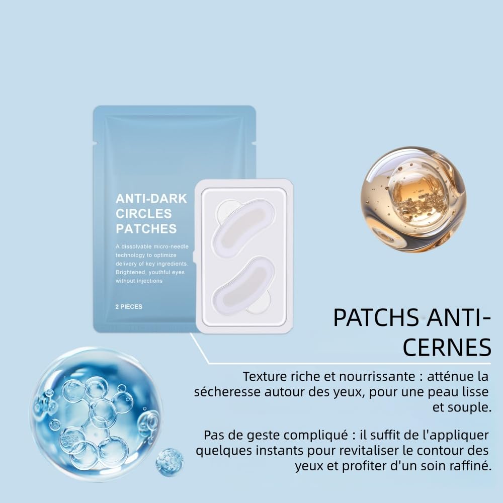 orena Patchs Anti-Cernes Nouvelle Génération,Patchs pour les yeux hydratants, anti - rides, anti - gonflements, hydratation en profondeur, effet lissant.