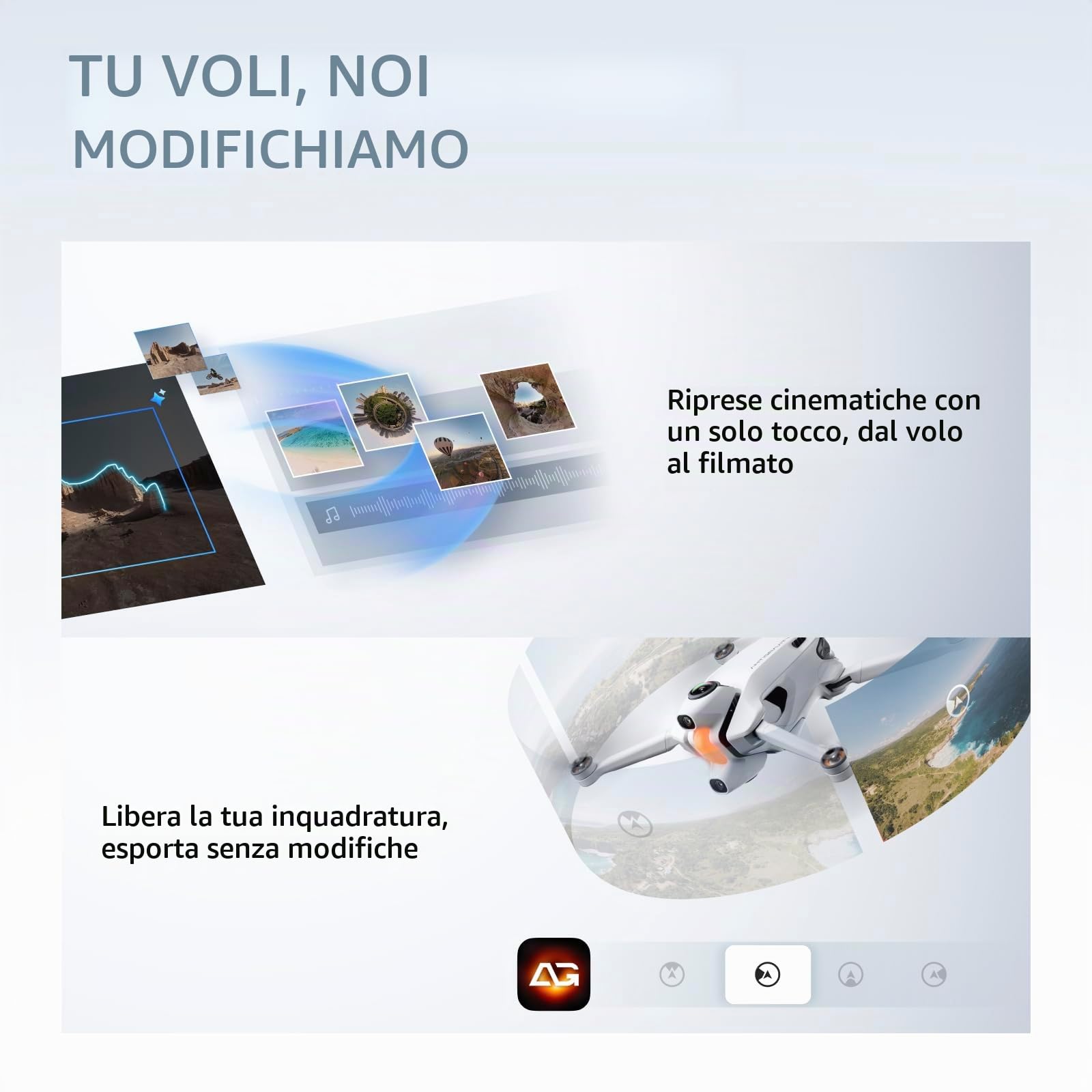 Antigravity A1 Pack Explorer (3 batterie) – Drone 360 8K immersivo, Punta e vola, anticollisione, 249 g e pieghevole, Deep Track, ritorno automatico, fino a 10 km, editing automatico