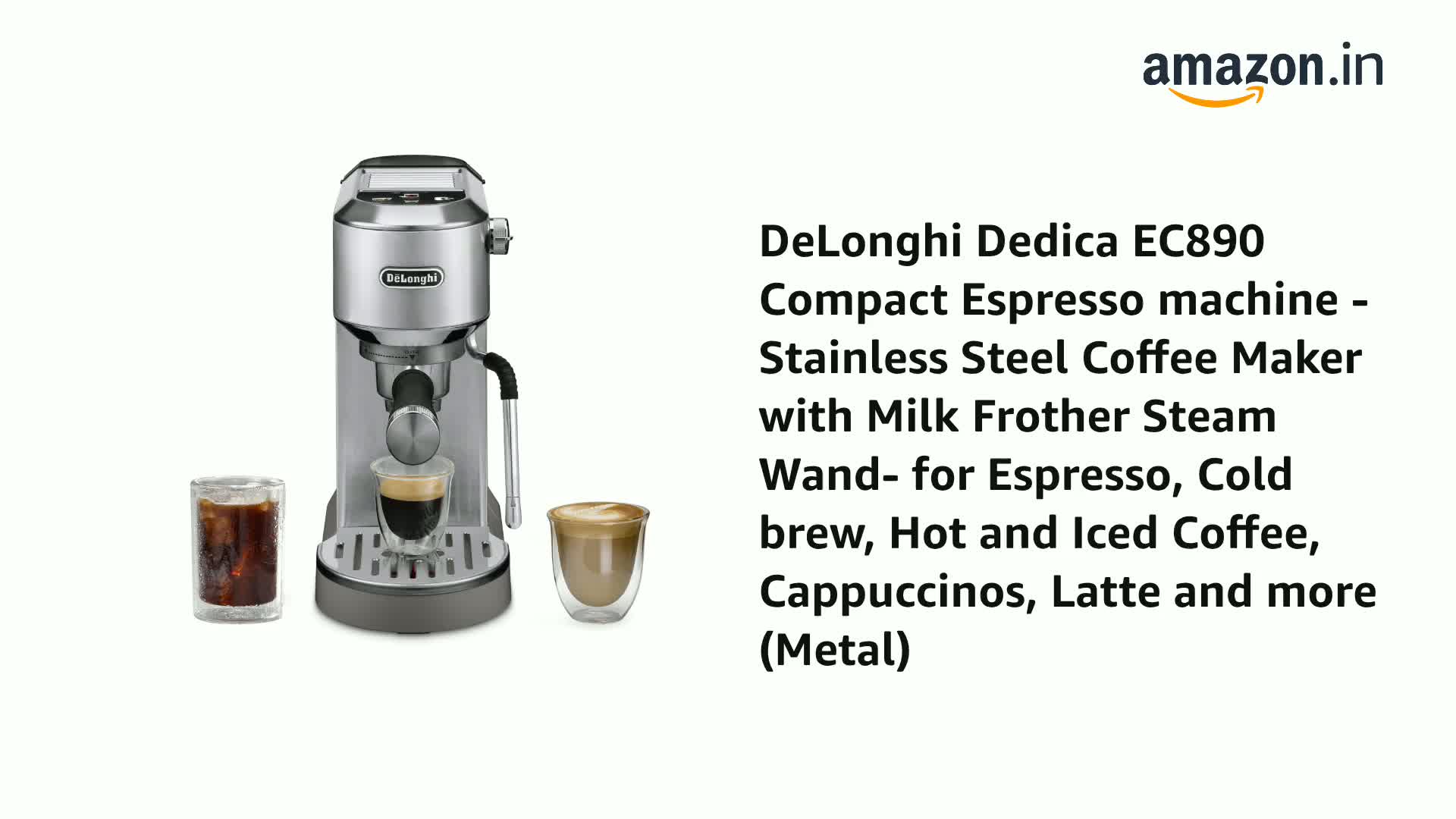 De'Longhi Dedica EC890 New Espresso machine – Stainless