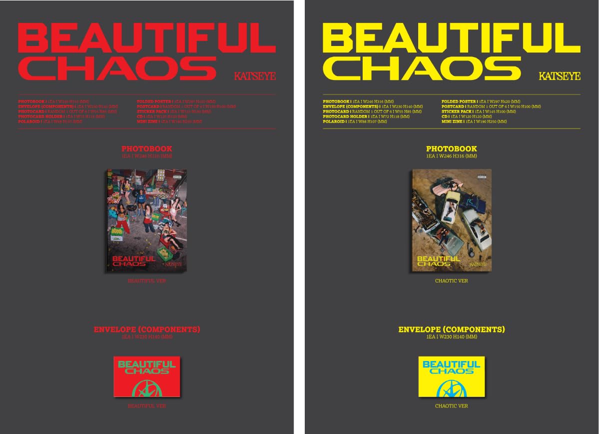 Katseye - 2nd EP Beautiful Chaos CD (2 Versions Set)