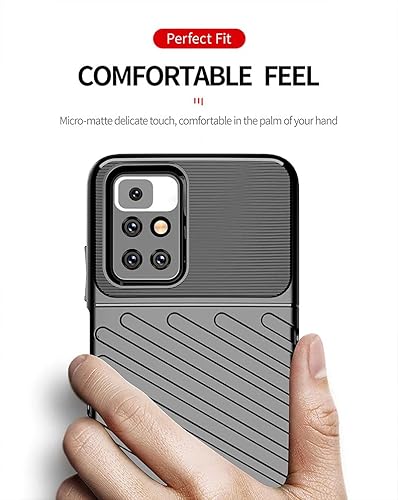 Miniatura 3 de DFTCVBN Redmi 10 Prime 21061119BI - Funda para teléfono Redmi 10 Prime 21061119BI con protector de pantalla, grado militar, a prueba de golpes,