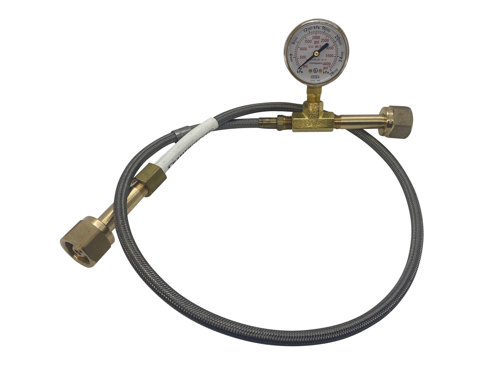 Preece Precision Economic Oxygen Transfill Hose Assembly, CGA540 to CGA540