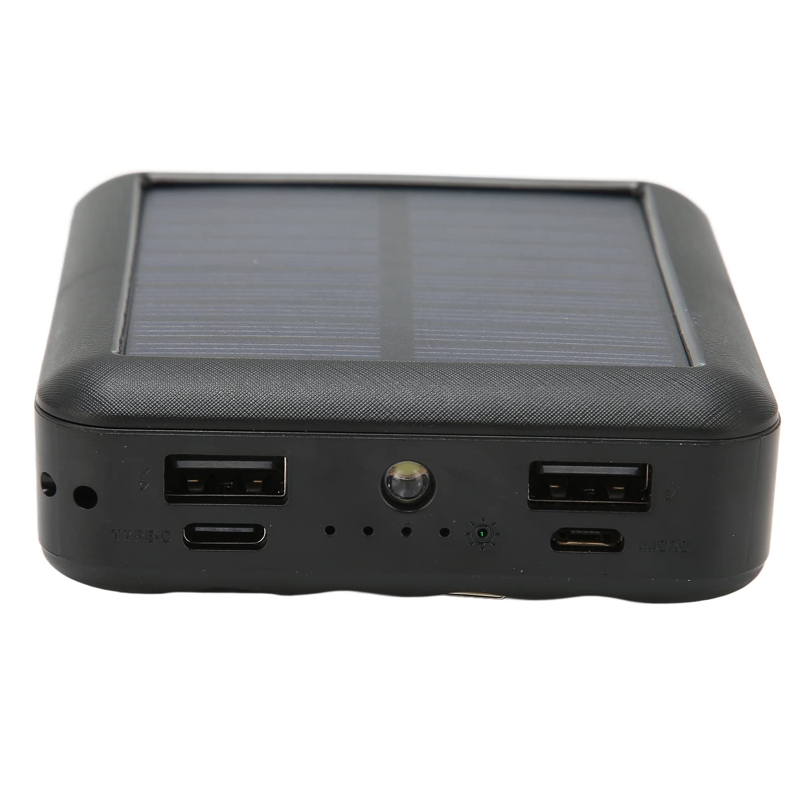 Chargeur de Téléphone Portable Solaire, 20 000 MAh à Deux Ports de Sortie, Chargeur de Téléphone Solaire Portable avec Affichage de L'alimentation et Lampe de Poche, pour (Le Noir)