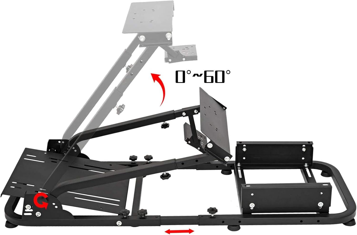 Marada Racing Wheel Stand Racing Simulator Steering Seat Compatible with T500, FANTEC, T3PA/TGT, G25, G37, G29/T300RS Wheel Pedals Not Included