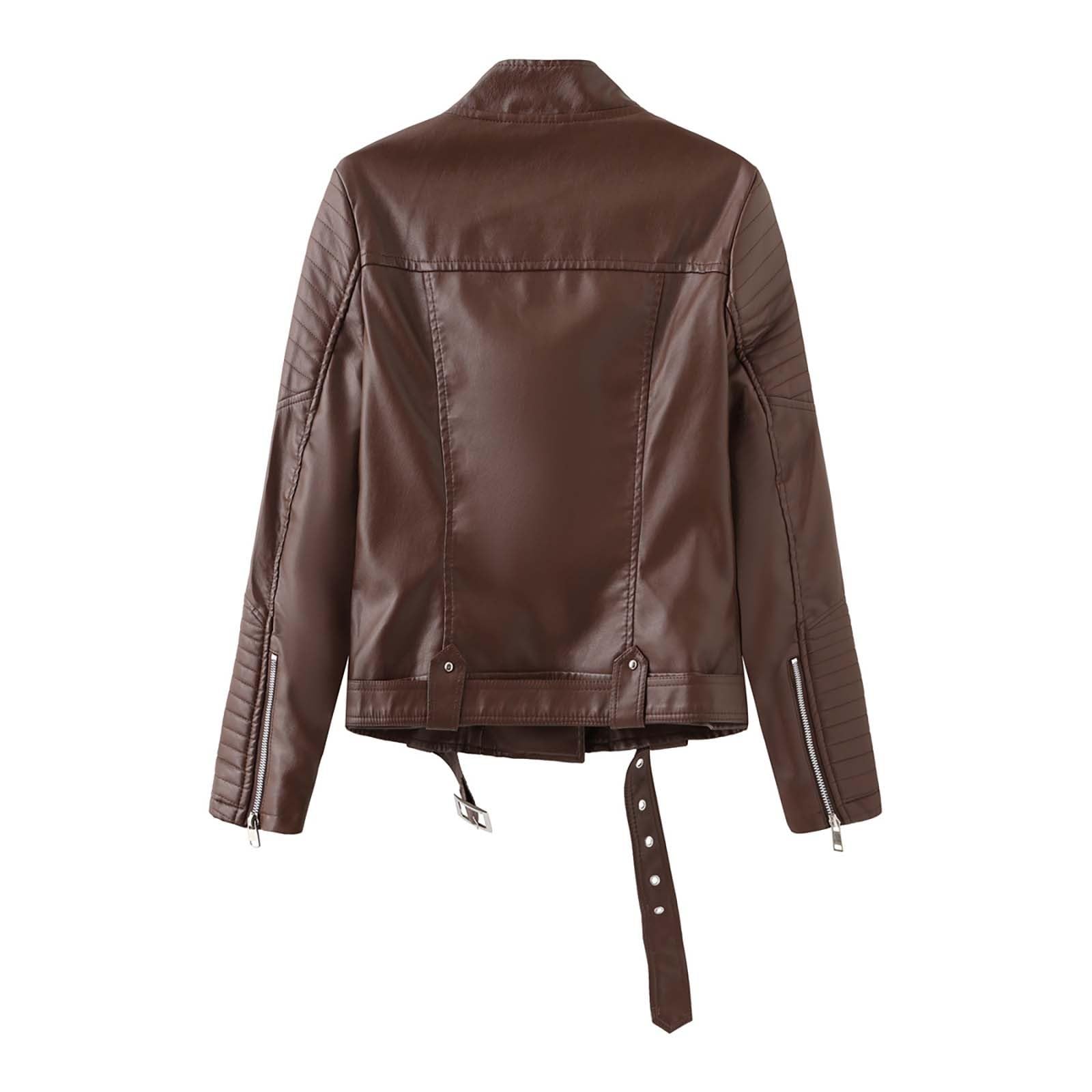 Générique Femme Simili Cuir Veste Sakko Blazer Femmes Similicuir Veste Blousons Fermeture Éclair Femme Grande Taille Veste Cuir Automne Hiver Veste en Daim Femme Beige Veste Femme Chic Automne