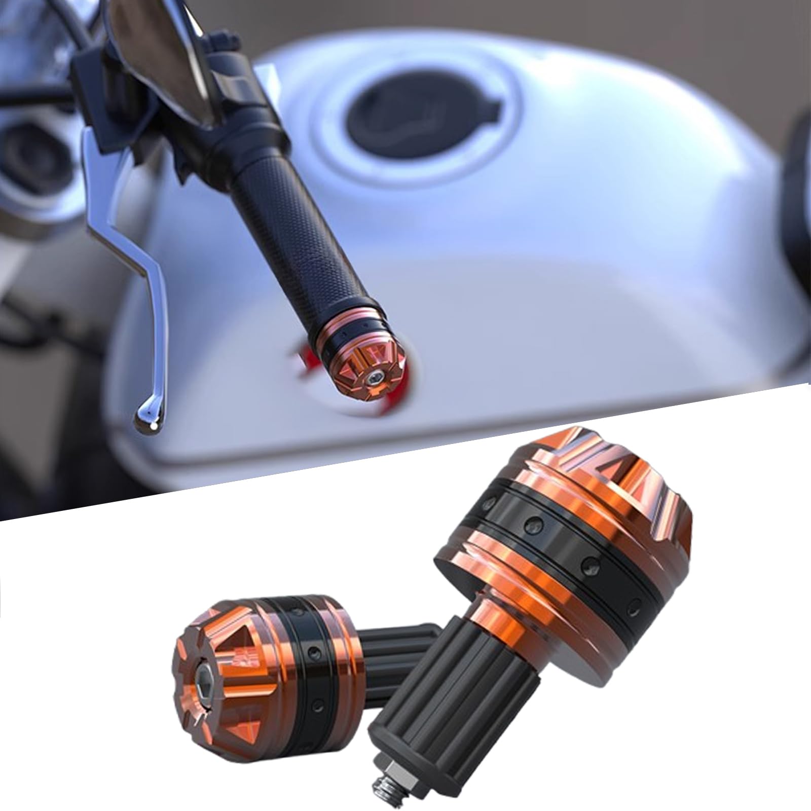 Tapones De Manillar De Motocicleta para Modelos Swing 2008 2009 2010 2011 2012 2013 Y 2014 De Aleación De Aluminio Antideslizante Color Naranja E