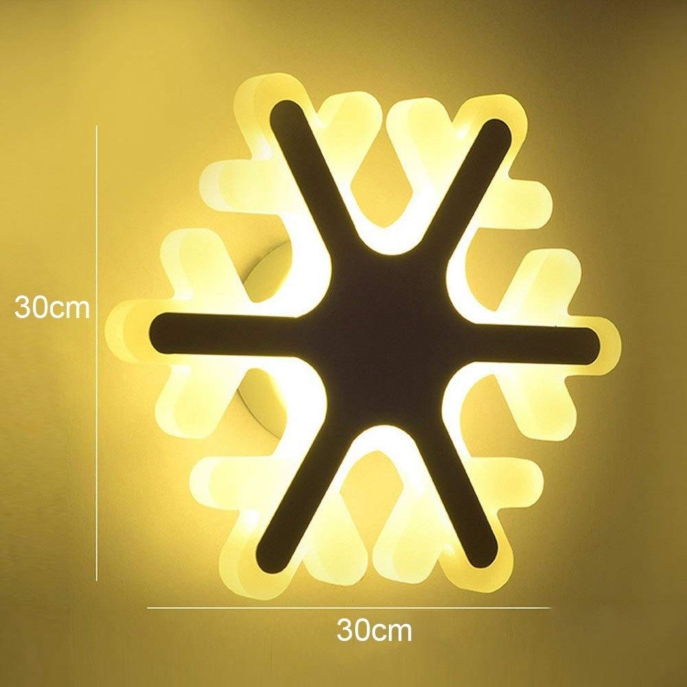 Persönlichkeit Kreative niedliche Schneeflocke LED-Wandleuchte Moderne minimalistische Wandleuchte Acrylabdeckung Leuchten Wohnzimmer Flurlicht Schlafzimmer Nacht Leselampe Treppenhaus