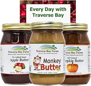 Traverse Bay Farms Fruit Jams and Butters (Combo Kit, 3 Jars of Butters ...