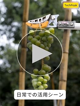 Amazon | TechPeak 高枝切りバサミ たかえだきりはさみ 採果 超軽量