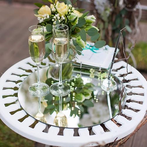 Miniatura 8 de Espejo redondo de cristal - 6 pulgadas para el hogar - 14 pulgadas de grosor - pulido plano