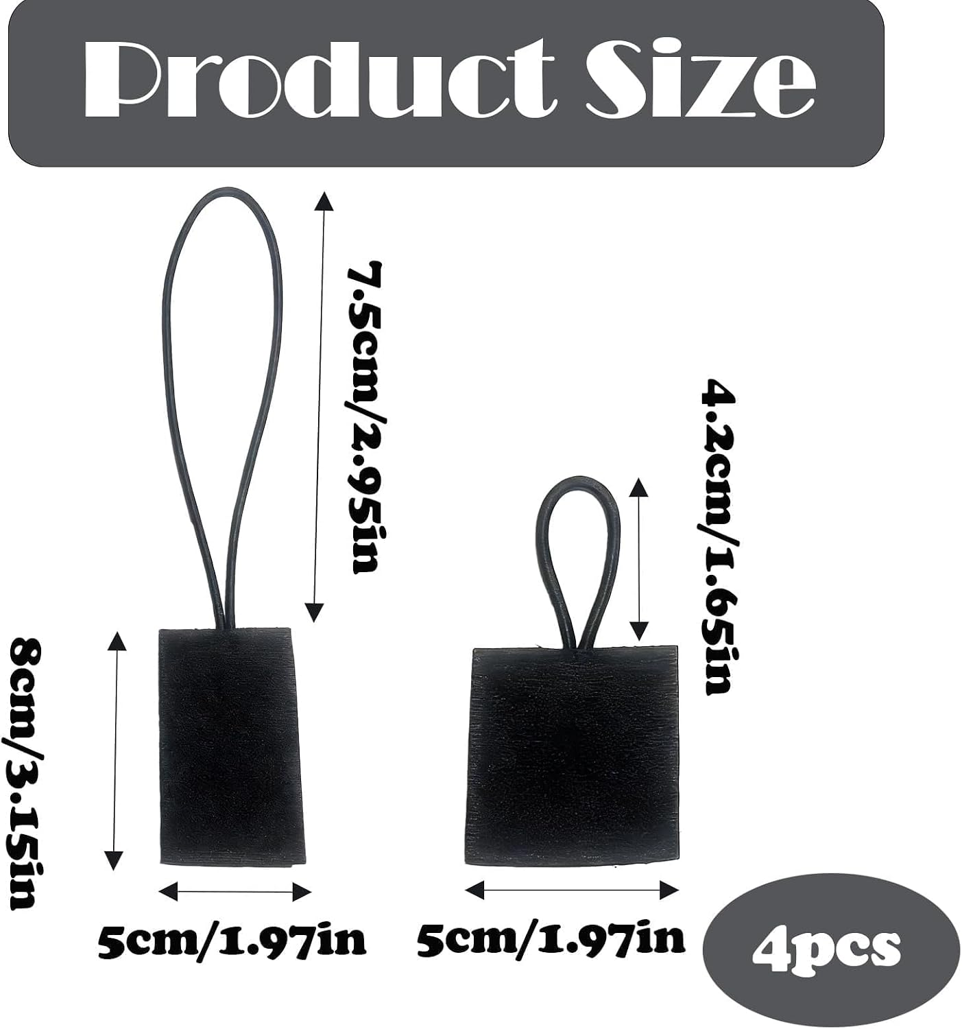 4-Pack Clip Holder for Law Enforcement (2 Long + 2 Short) - Secure Radio Microphone Keeper Hanger for Uniform Epaulet, Shirt Button image 2